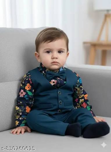 Baby Floral Waistcoat Set